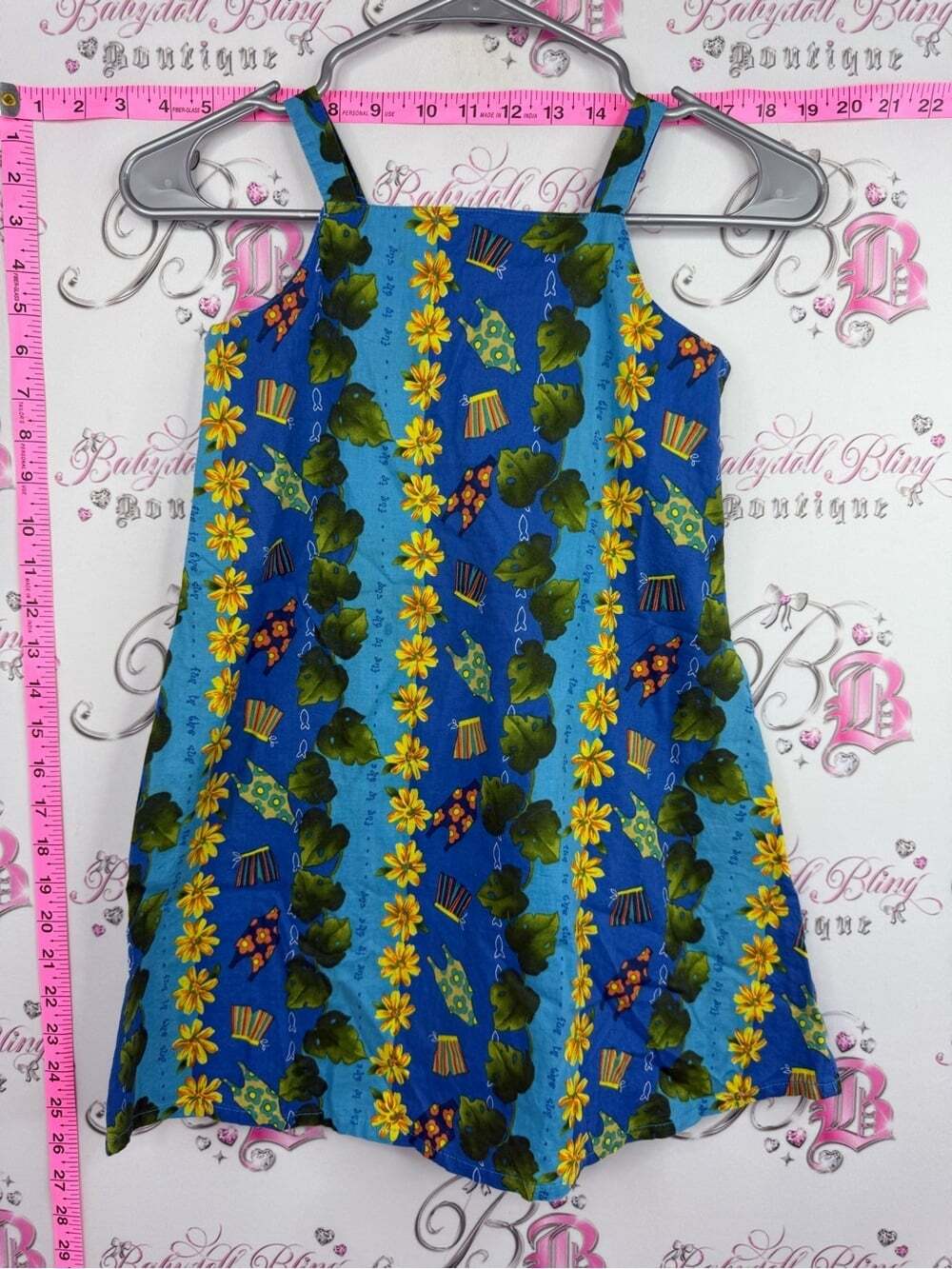 The Hawaiian Original tiki dress Kids Blue Floral Bottoms by Hilo Hattie